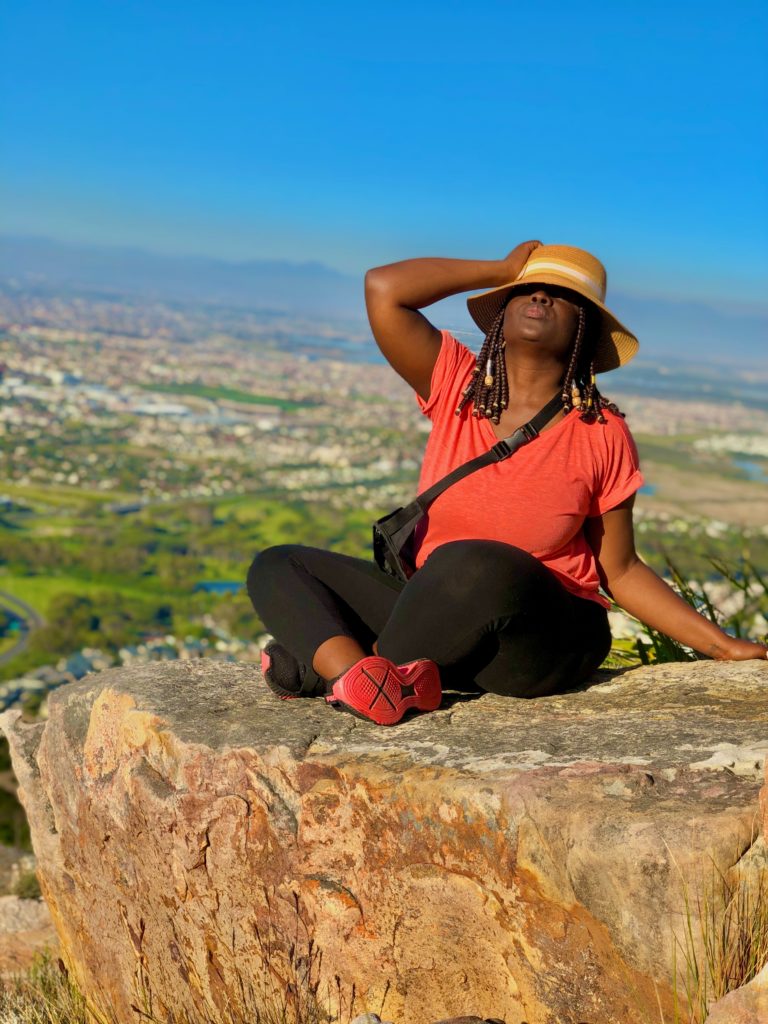 Black Woman Soaking the Sun